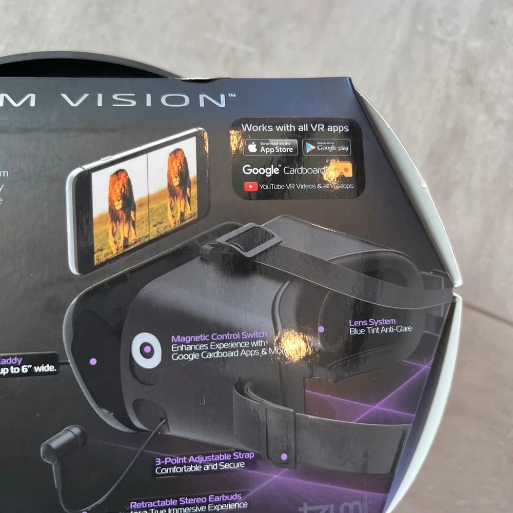 NIB Dream Vision Virtual Reality smartphone headset - works w all VR apps! Gift?